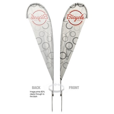 Teardrop flag single sided graphic with hardware 10 ft