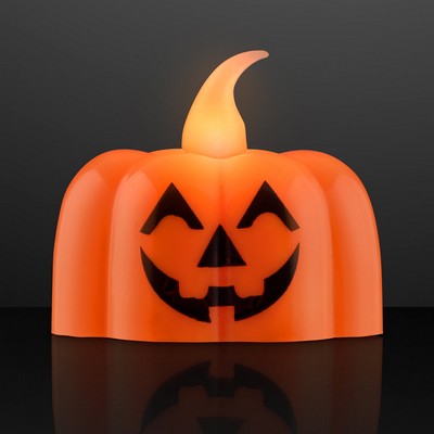 Pumpkin Lights LED Tea Light Candles 1.75" - BLANK