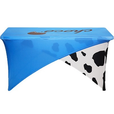 4' Cross-over Stretch Table Covers in Full Color Overall