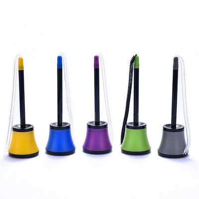 Plastic Stick-On Table Pen With Coil Rope