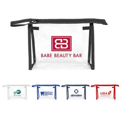 Clear Cosmetic Zippered Bag