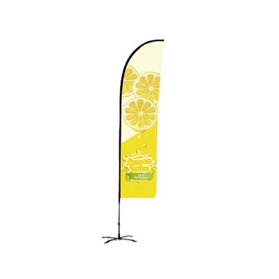 9' Single Sided Feather Flag Banner with Base and Pole