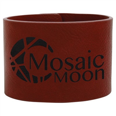 9 1/2" x 2" Rose Leatherette Cuff Bracelet