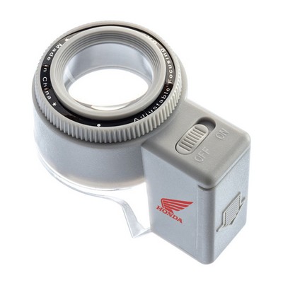 8 x 1-1/4" Illuminated Adjustable-Focus Loupe w/Scale