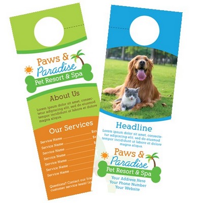 Full Color 2-sided Door Hanger (4.25" x 11")