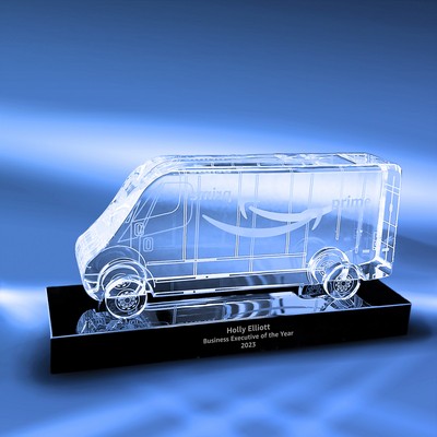 Custom Crystal Rivian Delivery Van Award