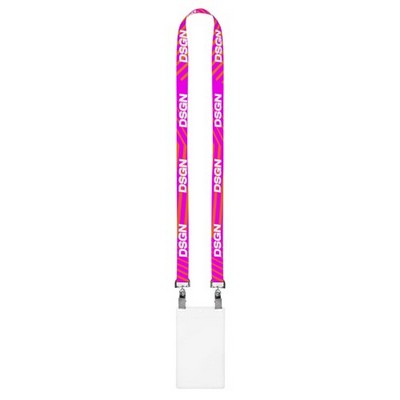 3/4" Full Color Satin Finish Lanyard w/Open 2-End Attachments - Standard Production