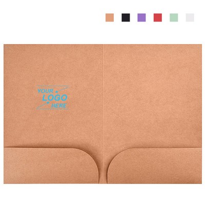 A4 Kraft Paper File Folder w/Double Pockets