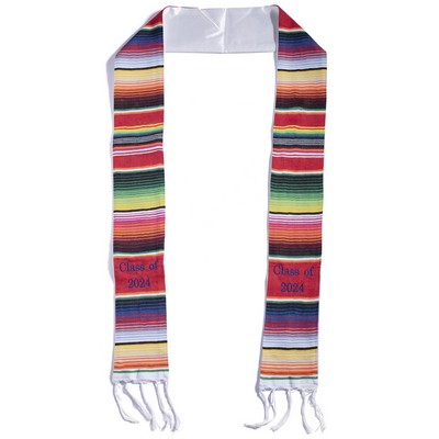 Serape Red Blank Stole- Preferred
