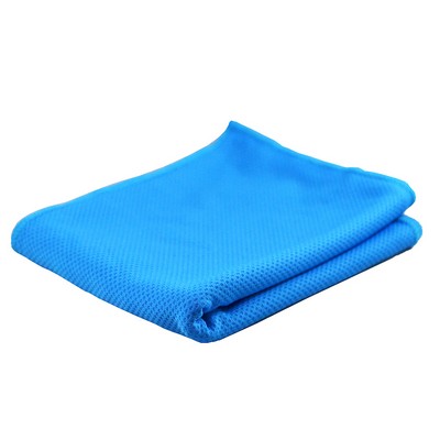 Ice Towel With Bottle 30x12" Blue
