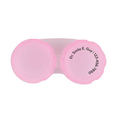 Pink Contour Twist Cap Contact Lens Cases