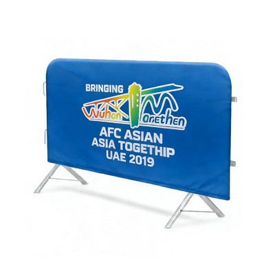 3 x 8' Double Sided Barrier Cover Crowd Control Fence Cover for Sports Events Music Festival