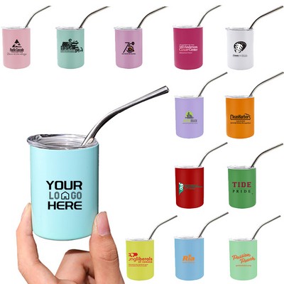 3oz Stainless Steel Straw Insulated Cup