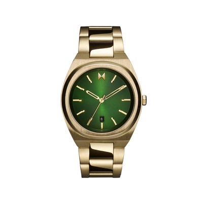 MVMT Odyssey II Men's Gold IP Watch w/Green Dial
