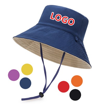 Polyester Cotton Large Brim Bucket Hat
