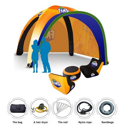 10ftx10' Custom Inflatable Canopy with 2x Full Wall & Awning