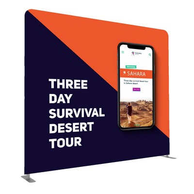 20' - 234" x 89"h Straight Fabric Display Wall Kit - Single Side Imprint