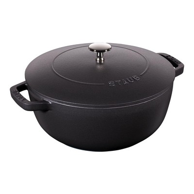 Staub 3.75 Qt. Matte Black Essential Cast Iron French Oven