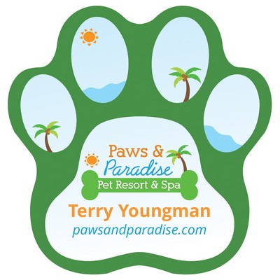 Die Cut Paw Print Value Magnet (3.5" x 3.5")