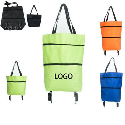 Collapsible Shopping Tote with Wheel