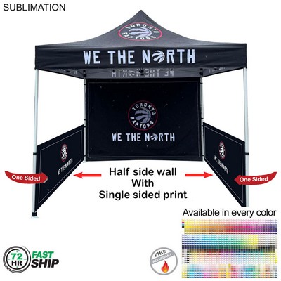 72 Hr Fast Ship - Half Side Wall for 10x10 Tent Kit, Sublimated, Single Sided Print