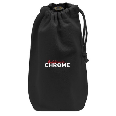 Single Bottle Drawstring Wine Bag (18 Oz. Dyed Canvas)