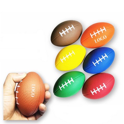 PU Foam Solid Rugby Stress Relief Ball/Squeeze Toy