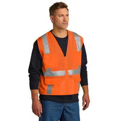 CornerStone ANSI 107 Class 2 Mesh Six-Pocket Zippered Vest