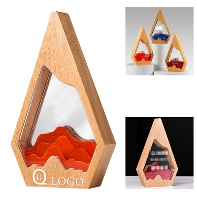 Water-Drop Shape Acrylic Award With Wooden Frame