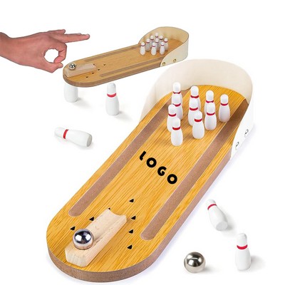 Tabletop Wooden Bowling Game