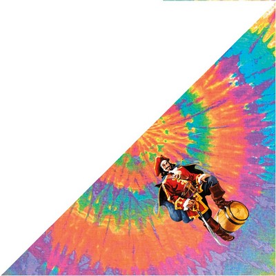 USA Made Tie-Dye "Hippie" Pet Bandanna Triangle Size XS-SM 14"x14"x19 100% Cotton Pre-Dyed Stock