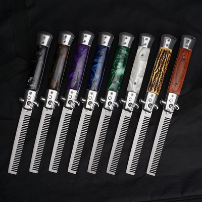 Folding comb Stainless Steel Toothed Comb