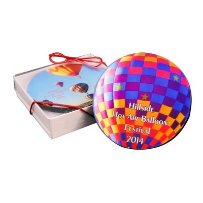 Ultra Vivid Recycled Wood Coaster Set of 2