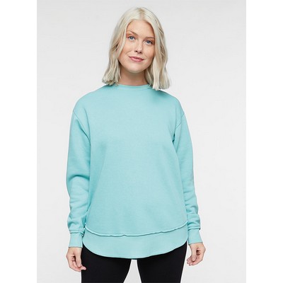 Live & Tell Ladies' Relaxed Weekend Crew Neck Pullover Fleece Sweatshirt
