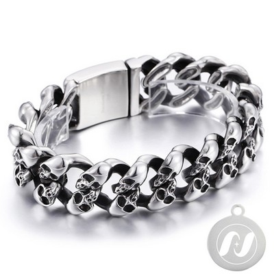 Skull Punk Tank Bracelet Skull Charm #2