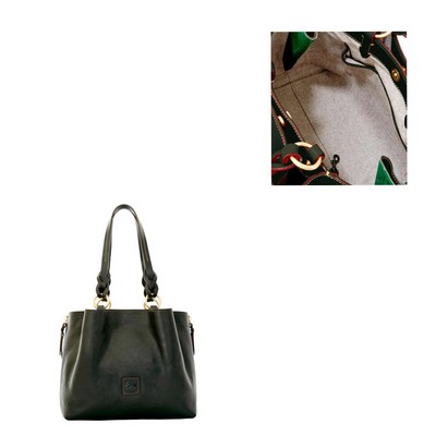 Dooney & Bourke Black Florentine Large Zip Barlow Bag