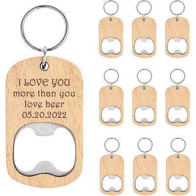 Wood Bottle Opener Keychain