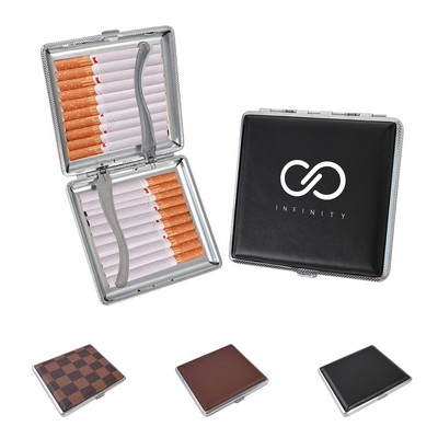 Leather And Metal Cigarette Case