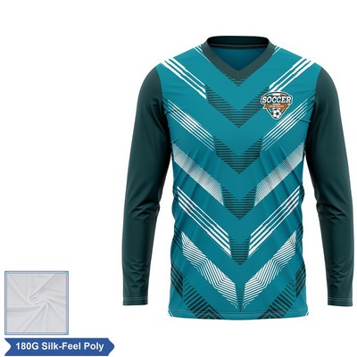 Sublimation Long Sleeve Soccer Jersey - 180G Silk-Feel