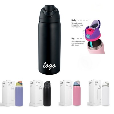 32OZ, FreeSip Insulated Stainless Steel Tumbler