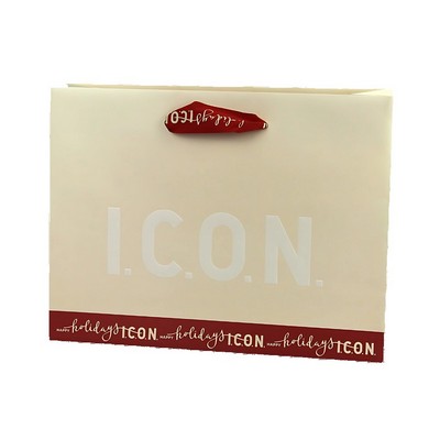 Custom Beige Paper Shopping Bag