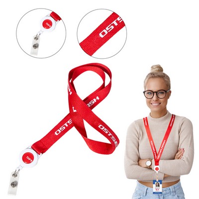 Hands-free Lanyard w/ Retractable Badge Reel
