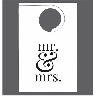 Stock "Mr. & Mrs." Design Poly Backed Paper Bibs w/Ties Minimum 25 bibs