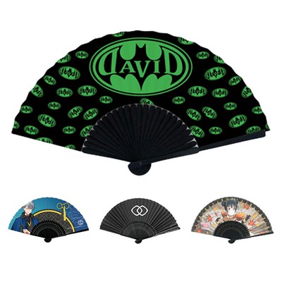 Fabric Folding Bamboo Fan