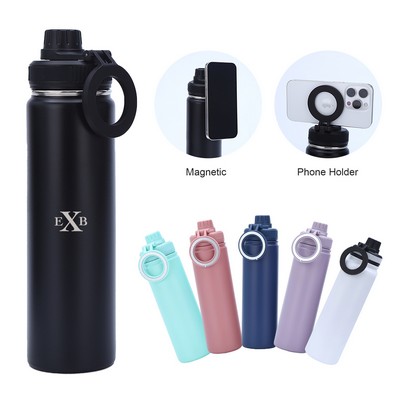 25oz Insulated Tumbler with Magnetic Cell Phone Holder
