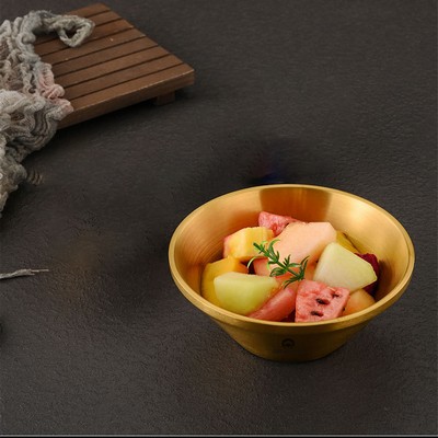 Stainless Steel Broad Brimmed Rice Bowl 37 oz.