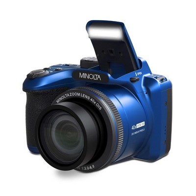 Minolta 20Mp Fhd 40X Optical Zoom Bridge Camera - Blue