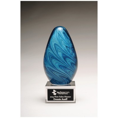 Egg Shape on Base Art Glass