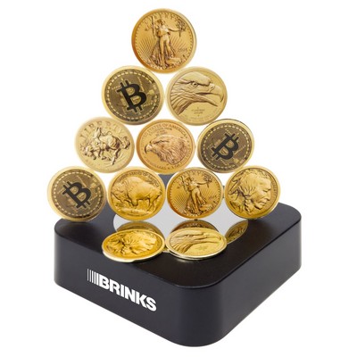 Gold Coin Magnetic Sculpture Block
