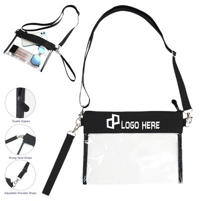 Clear Shoulder Pouch For Cosmetcis